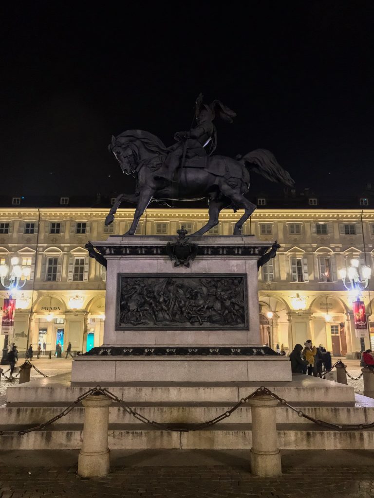 Piazza San Carlo Statua di Emanuele Filiberto Torino